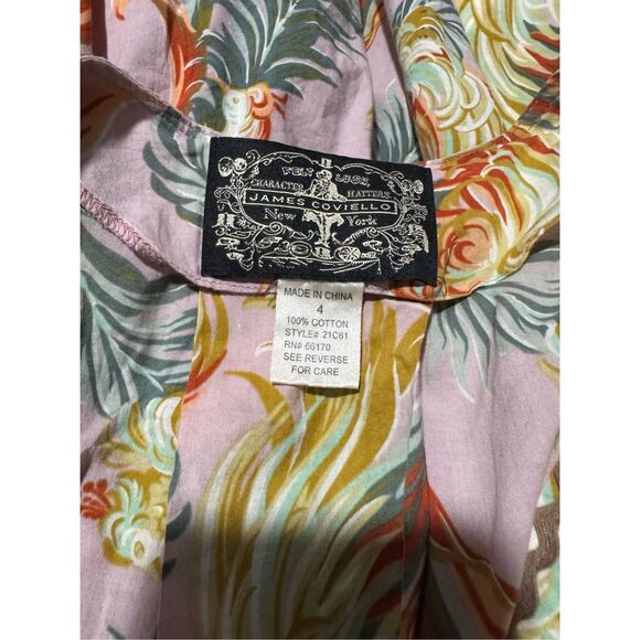 Anthropologie James Coviello paradise embroidered print dress 4 - Picture 2 of 11
